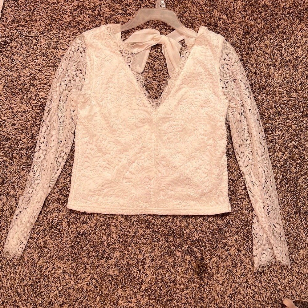 White lace top
